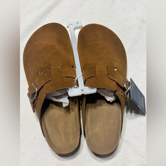 Universal Thread Shoes - Universal Thread Cognac Suede Clogs with Buckle faux suede sz 9 NWT